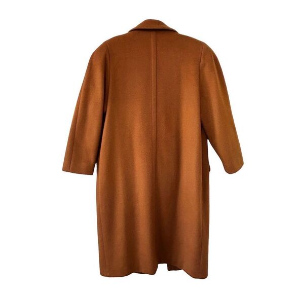 Vintage Ashley Scott Trench Coat Double Breasted Pure Wool Brown Women’s Size XS - Picture 4 of 6